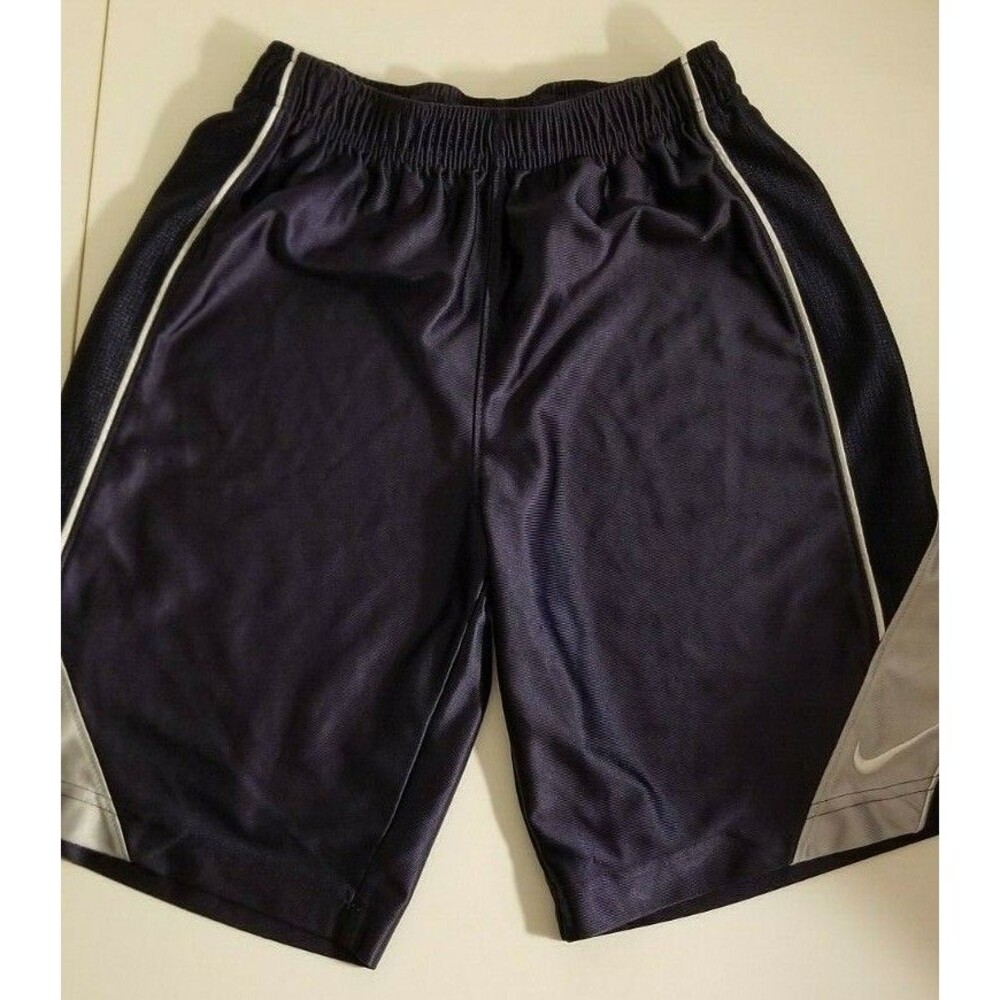 Nike Youth Athletic Shorts Blue & Silver Activewear Gym Basketball Size S
